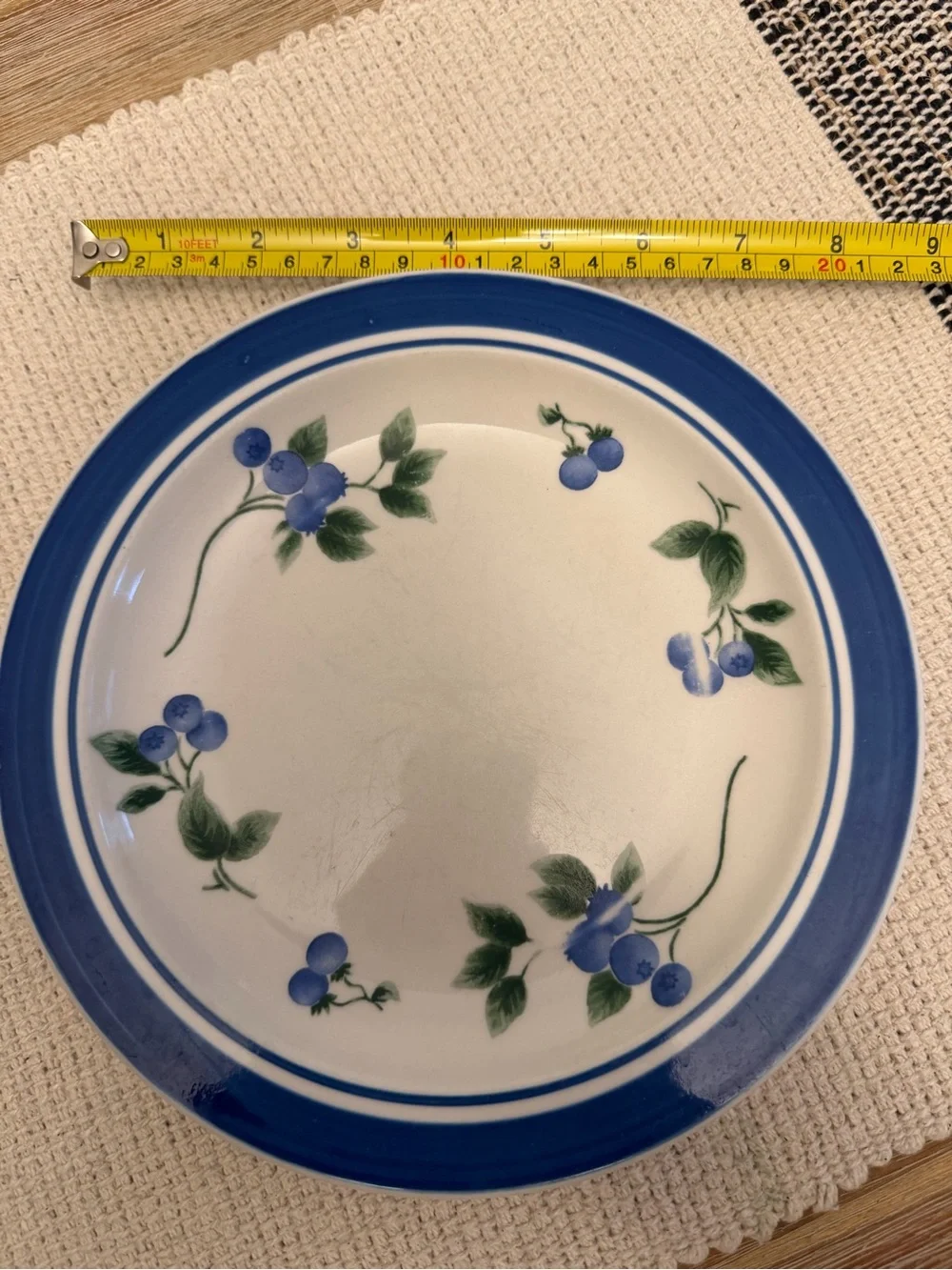 LL Bean Blueberry Salad Plates Set of 4 Stoneware 8.5” Inch